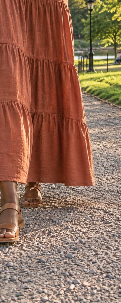 After: the maxi skirt hem even all the way around